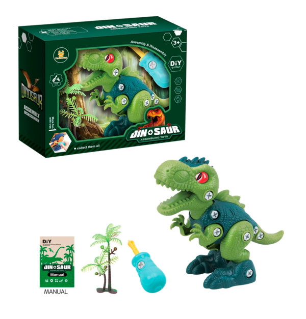 Dinosaurio Rex Autoensamblable Verde